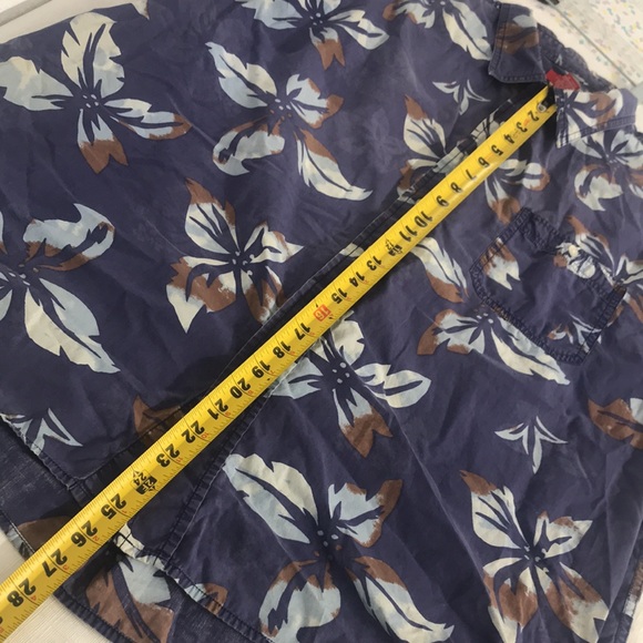 Mossimo Floral XL 100% Cotton Mens Short Sleeve Shirt - Picture 2 of 8